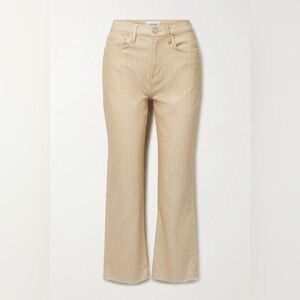 FRAME Le Jane Crop Striped Straight-Leg Jeans NWT SZ 26 ✨✨🔥🔥